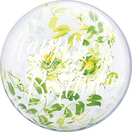 Single Bubble Kyoko Yamamoto Collection Birthday White Rose - 22"/55cm - 1 pack