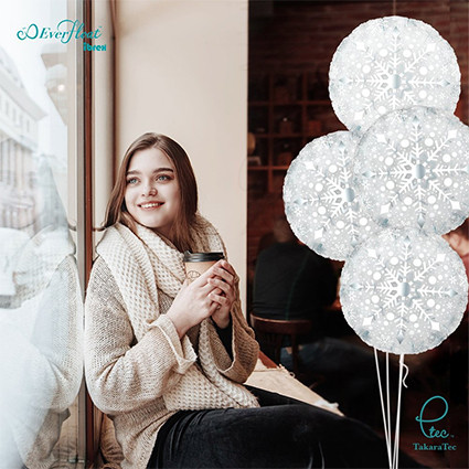 EverFloat Balloon Snowflake 18 inch/45cm - 5 pcs