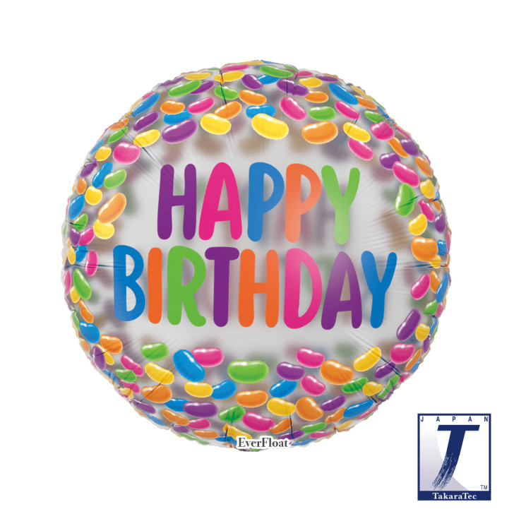 EverFloat Balloon Birthday Jelly Beans 18 inch - 1 pack