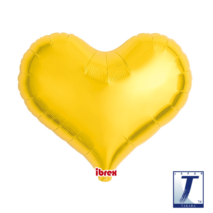 Foil Balloon Jelly Heart Metallic Gold 18 inch - 1 pack