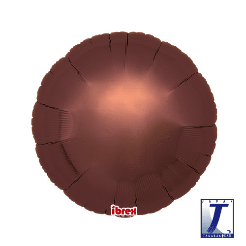 Foil Balloon Round Brown - 5 pack