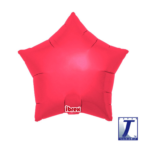 Foil Balloon Star Metallic Red - 5 pack