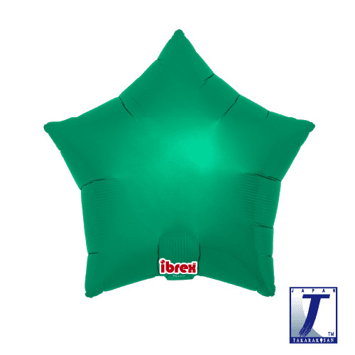 Foil Balloon Star Metallic Green - 5 pack