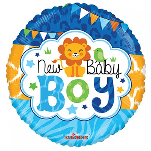 Foil Balloon Micro Baby Boy Jungle 4 inch - 1 pack