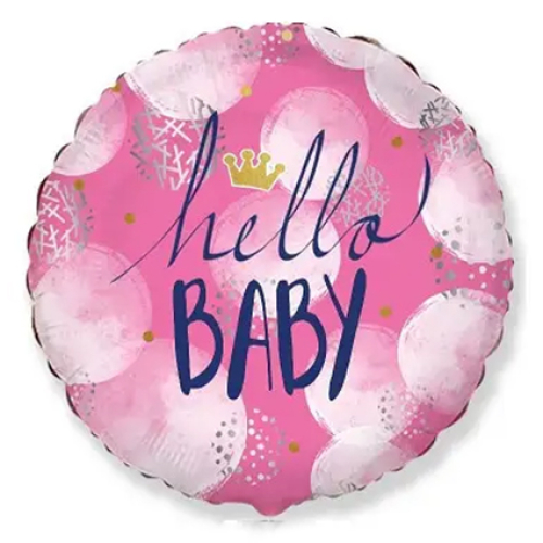 Foil Balloon MiniFoil Hello Baby Girl 11 inch - 1 pack