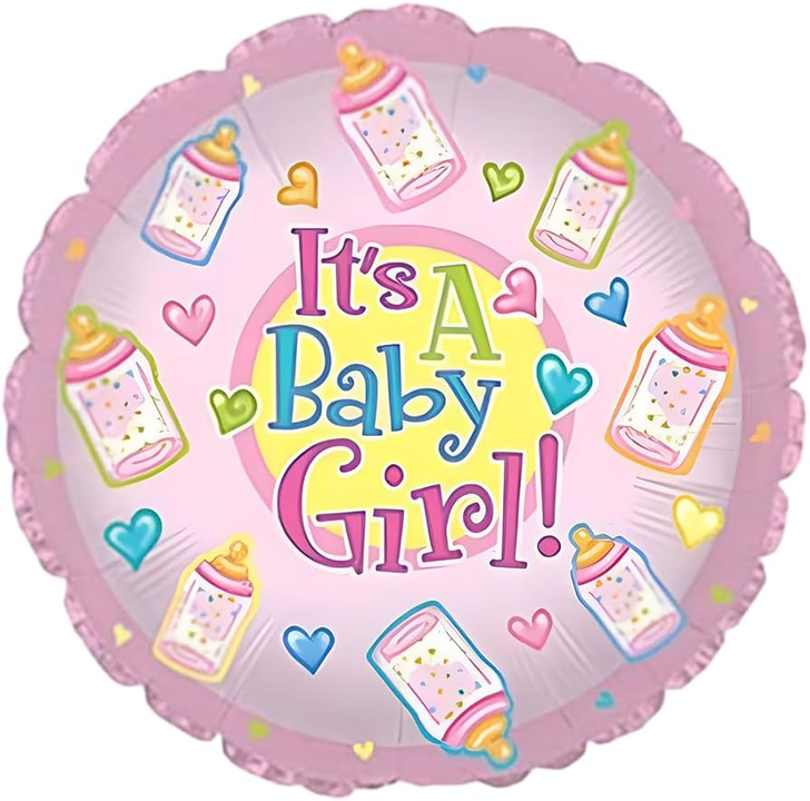 Foil Balloon MiniFoil Baby Girl Bottles 9 inch - 1 pack