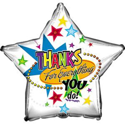 Foil Balloon MiniFoil Star Thanks for Everything 9 inch - 1 pack