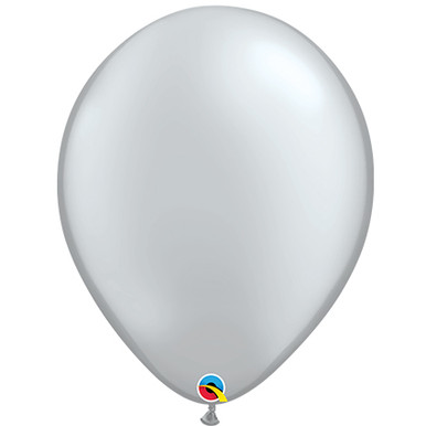 Round Latex Balloons Metallic Silver 5 inch – 100 pack
