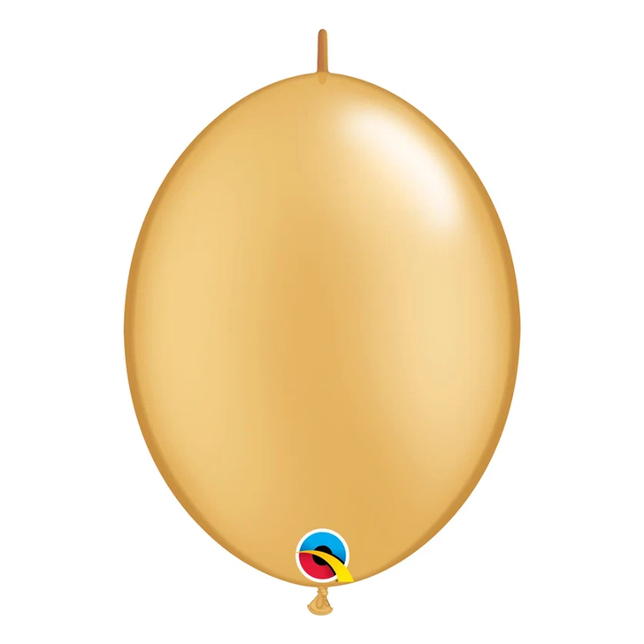 Quick Link Latex Balloon Metallic Gold 6 inch - 50 pack