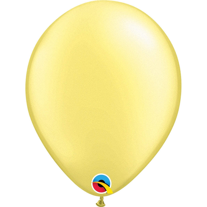 Round Latex Balloon Pastel Pearl Lemon Chiffron 16 inch - 50 pack