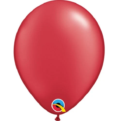 Round Latex Balloon Pastel Pearl Ruby Red 5 inch - 100 pack