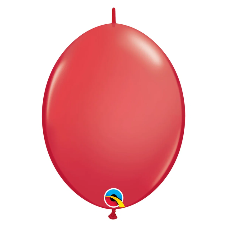Quick Link Latex Balloon Pastel Pearl Ruby Red 6 inch - 50 pack