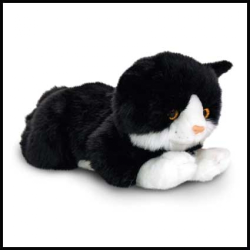 Black Lying Cat Plush Toy 30 cm – 1 piece