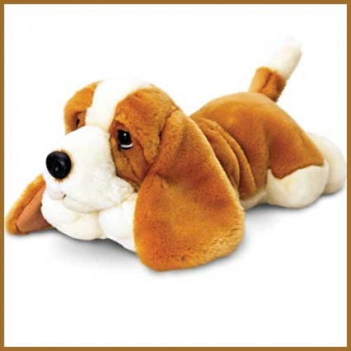Lying Basset Dog Plush Toy 35 cm – 1 piece