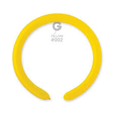 Modelling Latex Balloon 260 Standard Yellow - 100 pack