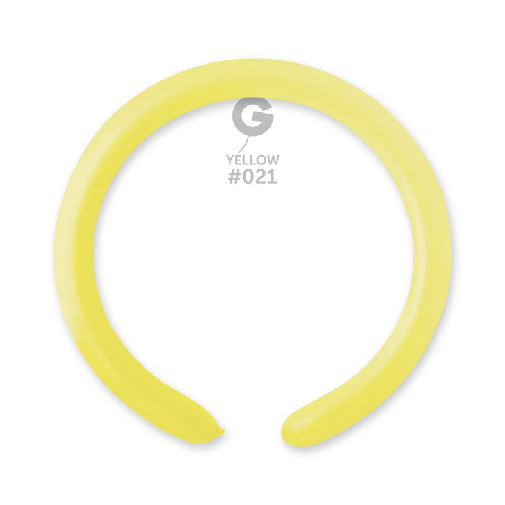 Modelling Latex Balloon 260 Standard Yellow - 100 pack