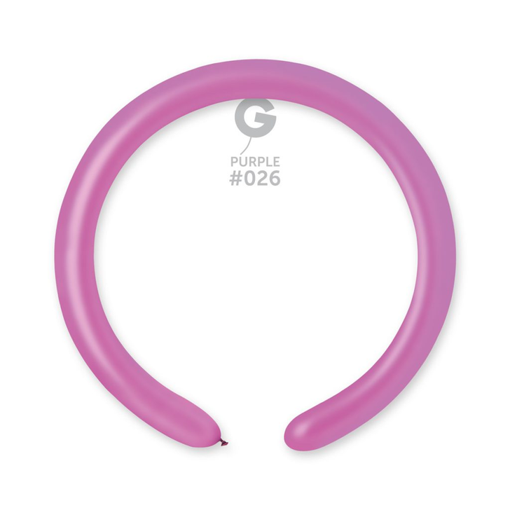 Modelling Latex Balloon 260 Neon Purple - 100 pack