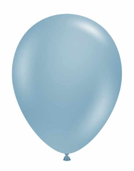 Round Latex Balloon Designer Blue Slate 17 inch - 50 pack