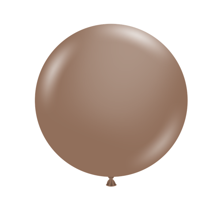 Round Latex Balloon Designer Cocoa 24 inch - 5 pack