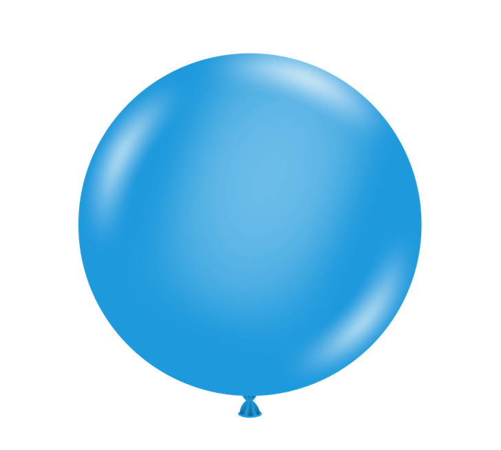 Round Latex Balloon Standard Blue 36 inch - 2 pack