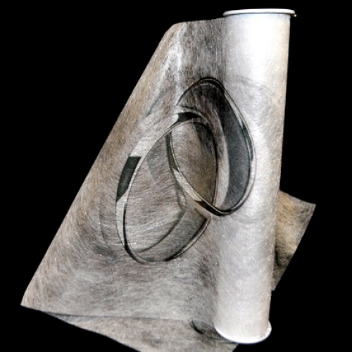Decorative Fabric Silver Rings 30cm x 500cm – 1 roll
