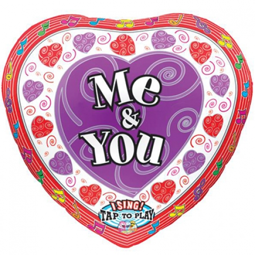 Foil Balloon Singing Me & You 28 inch - 1 pack