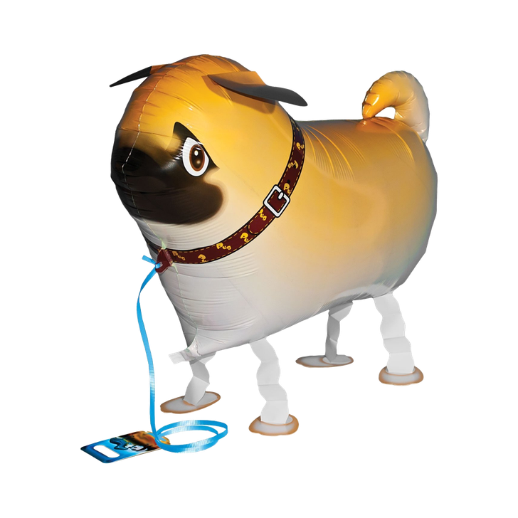 Foil Balloon AirWalker Walking Carlino Pug 22 inch - 1 pack