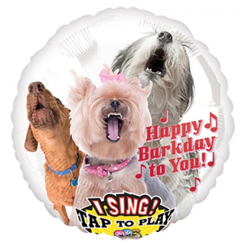 Foil Balloon Singing Happy Bark Day To You 28 inch - 1 pack