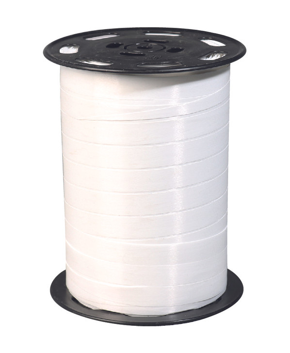 Balloon Ribbon White Snow 10mm – 1 roll