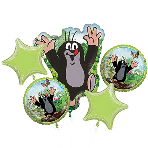 Foil Balloon Bouquet Little Mole 5 Piece - 1 pack