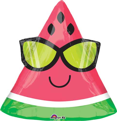 Foil Balloon Watermelon with Sunglasses 18 inch - 1 pack