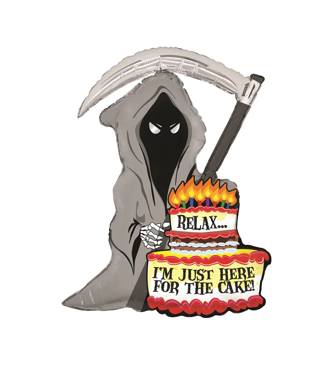 Foil Balloon Grim Reaper Birthday 35 inch - 1 pack