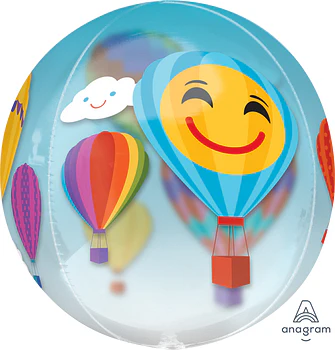 Foil Balloon Orbz See-Thru Hot Air Balloon 16 inch - 1 pack