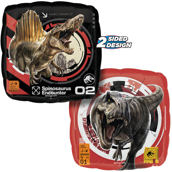 Foil Balloon Jurassic World 2 Sided 17 inch - 1 pack