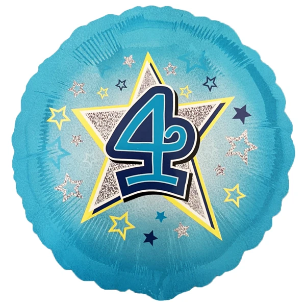 Foil Balloon 4 Blue 18 inch - 1 pack