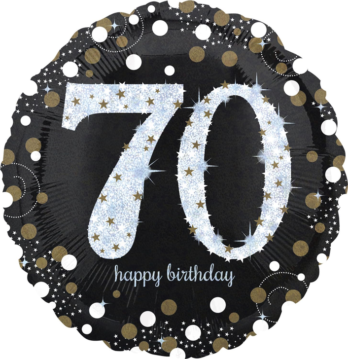 Foil Balloon 70 Sparkling Birthday 18 inch - 1 pack