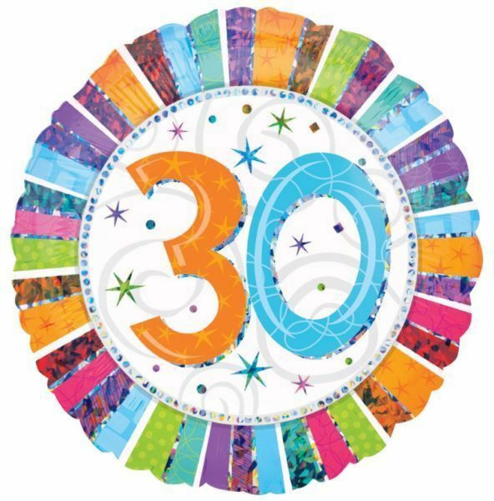 Foil Balloon 30 Colourful Sparkling 18 inch - 1 pack