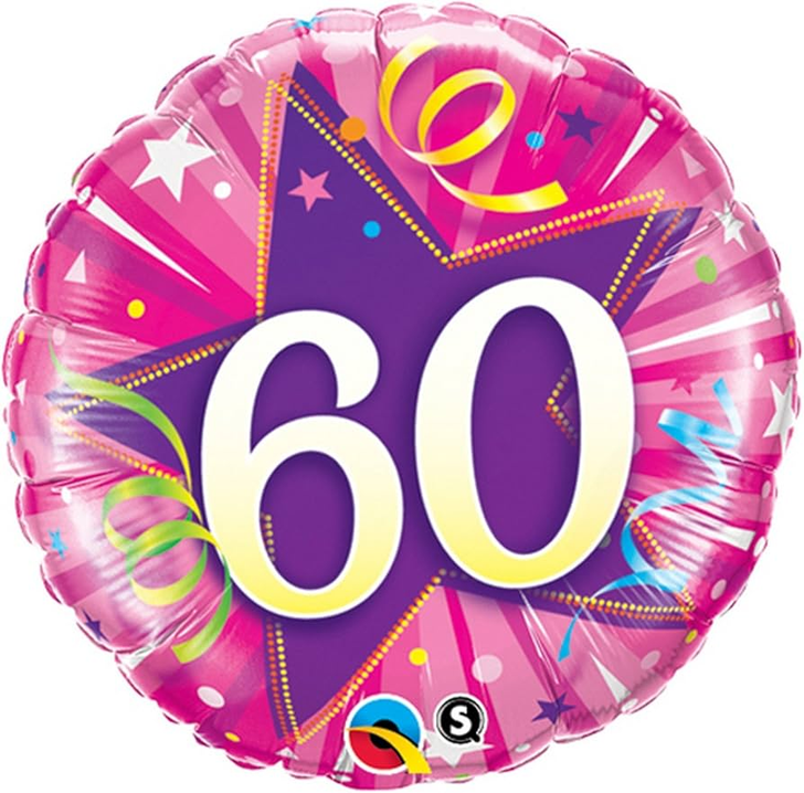 Foil Balloon 60 Pink 18 inch - 1 pack