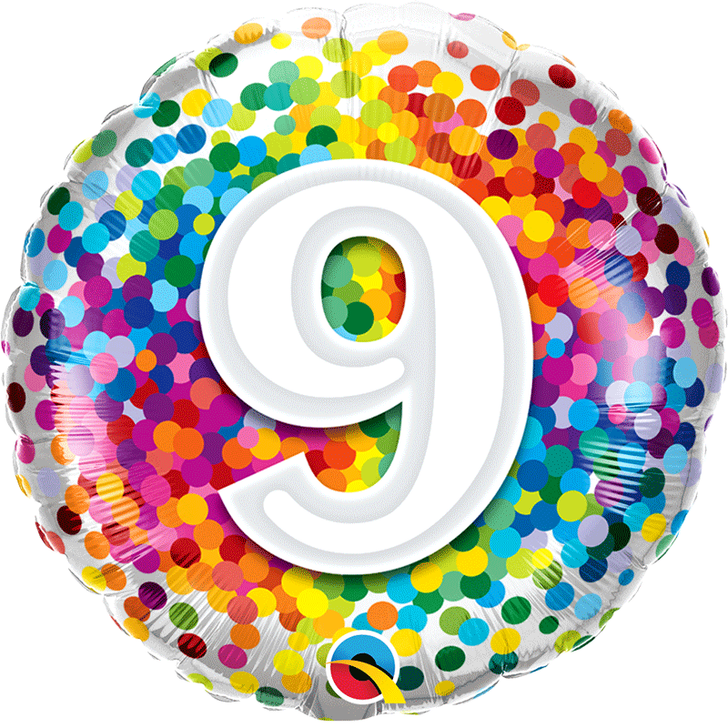 Foil Balloon Colourful 9 18 inch - 1 pack
