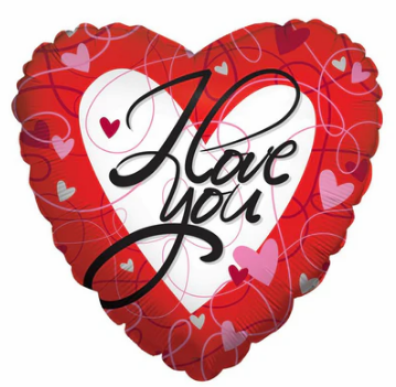 Foil Balloon I Love You Red Heart 36 inch - 1 pack