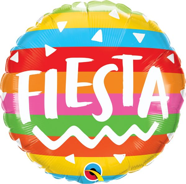 Foil Balloon Fiesta Colourful 18 inch - 1 pack