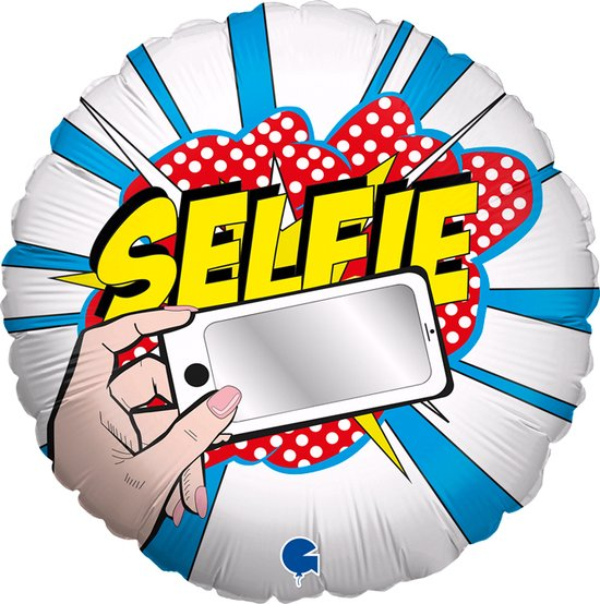 Foil Balloon Cartoon Selfie 18 inch - 1 pack