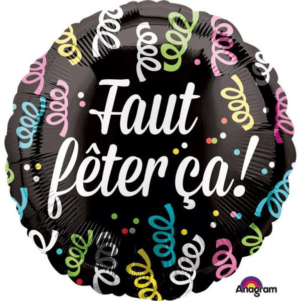 Foil Balloon Faut Fêter Ça! 18 inch - 1 pack