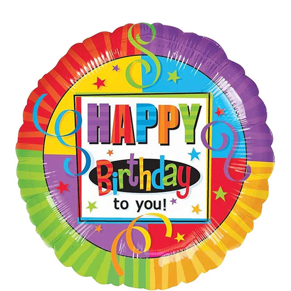 Foil Balloon Happy Birthday To You Rainbow 18 inch - 1 pack