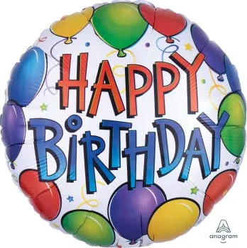 Foil Balloon Happy Birthday Balloons 17 inch - 1 pack