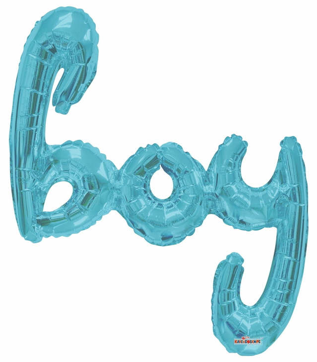 Foil Balloon Baby Boy Script 36 inch - 1 pack