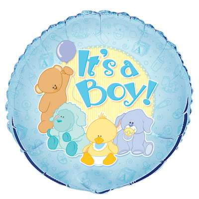 Foil Balloon It's a Boy Teddy Friends 18 inch - 1 pack