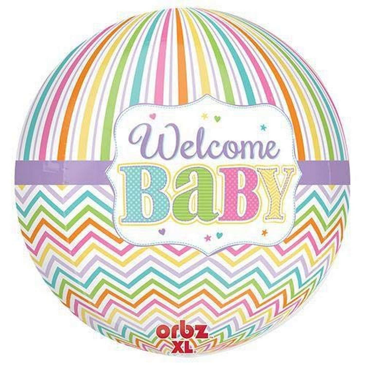 Foil Balloon Orbz Welcome Baby 16 inch - 1 pack