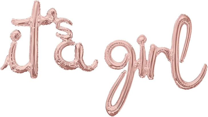Foil Balloon It's a Girl Script Set 30 inch - 2 pack