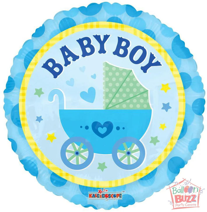 Foil Balloon Baby Boy Clear 18 inch - 1 pack